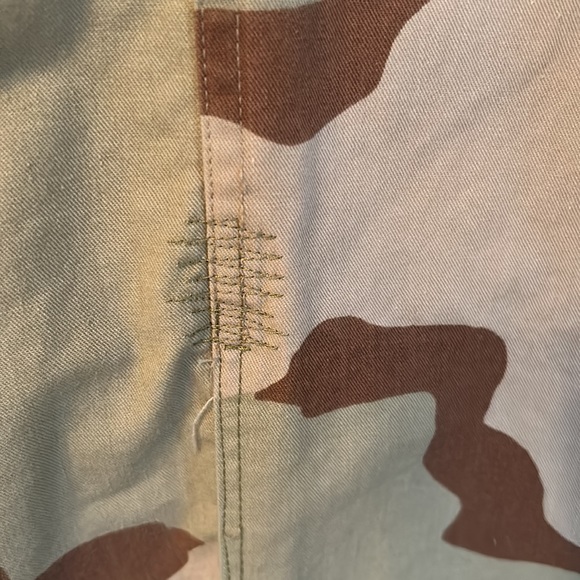 Upcycled punisher patched desert camouflage army flight/jump suit duster jacket - Picture 15 of 17